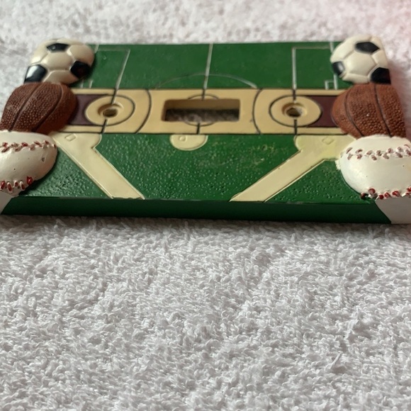 Sport Themed Decorative Heavy Duty Enamel Switch Plate with Screws - Picture 3 of 4